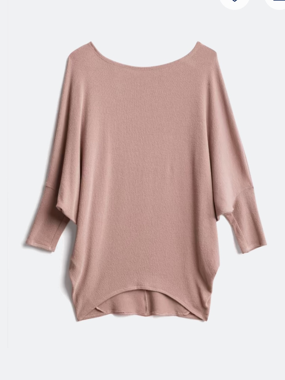 Jolie Lightweight Scoop Neck Dolman Sweater in Dusty Pink